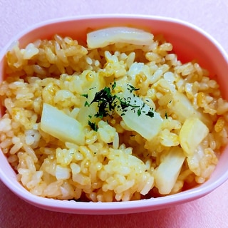 白菜カレー粉炒めご飯